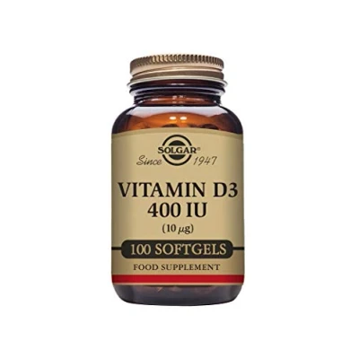 Afbeelding van Vitamin D3 Solgar 400 iu (100 Capsules)