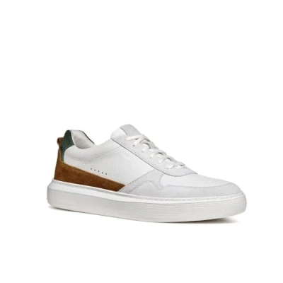 Afbeelding van Geox U Deiven Sneakers laag, Heren, Maat: 43, Off white cognac Leer en textiel