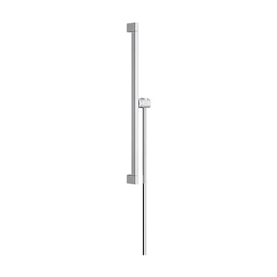 Afbeelding van hansgrohe unica glijstang e puro 65 cm met easy slide schuifstuk en isiflex doucheslang 160 chroom 24404000