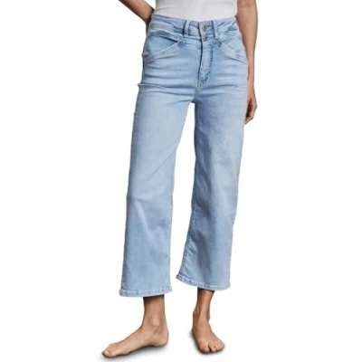 Afbeelding van Street One WIDE Flared Jeans, Dames, Maat: 27x26, Blau