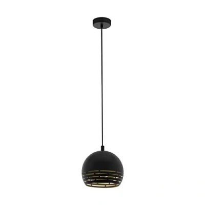 Afbeelding van EGLO Camastra Hanglamp E27 Ã ̃ 22,5 cm Zwart/Goud