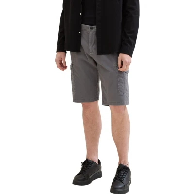 Afbeelding van TOM Tailor Regular Shorts, Heren, Maat: 29, Grey structure print