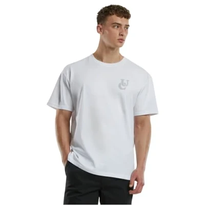 Afbeelding van Urban Classics Weavy LOGO Heavy TEE Tshirt print, Heren, Maat: 3XL, White
