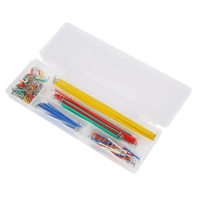 Afbeelding van Jumper Wire Kit 140 Stuks U vorm Solderless Breadboard Cable Shield met Opbergdoos Zwart Rood,