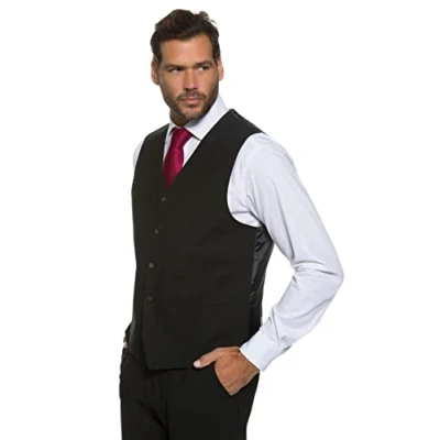Afbeelding van JP 1880 Heren grote maten Menswear L 8XL vest, business, FLEXNAMIC®, bouwdoos Zeus, tot maat 72/36 705621, zwart, 36 kort