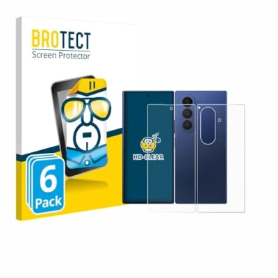 Afbeelding van BROTECT Screenprotector voor Samsung Galaxy Z Fold 7 (Voor+Achter) Folie Beschermfolie transparant (6 Stuks)