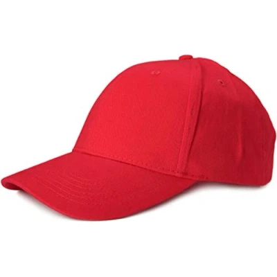 Afbeelding van styleBREAKER klassieke 6 paneelkap met geborsteld oppervlak, baseballpet, verstelbaar, uniseks 04023018, Kleur:Rood