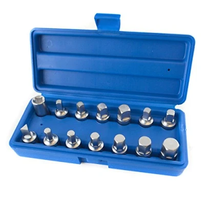 Afbeelding van Afvoer Plug Sump Sleutel Set Olie Verandering 3/8 &quot;Drive 14 st Versnellingsbak As Motor Reparatie