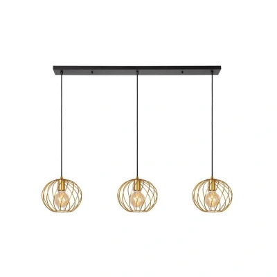 Afbeelding van Lucide Hanglamp Danza 3L Goud/Messing