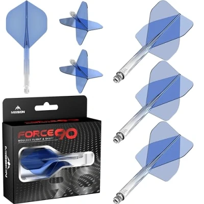 Afbeelding van Mission Force 90 Gradient Transparent Blue NO2 Dart Flights