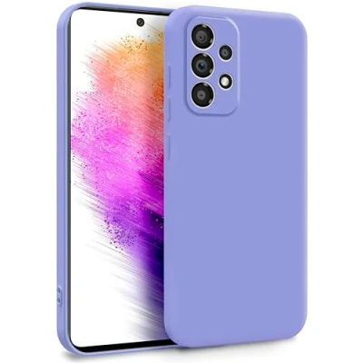 Afbeelding van MyGadget hoesje compatibel met Samsung Galaxy A73 5G Tweelaags camerabescherming Binnenvoering Zacht aanvoelend rubber en anti kras schelp lila