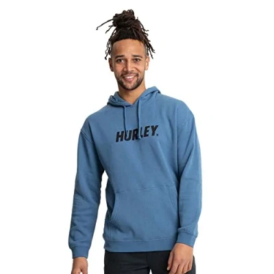 Afbeelding van Hurley Fastlane Solid PO Hoodie, Heren, Maat: XL, Deep aqua