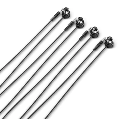 Afbeelding van CME TRS MIDI kabel 4 pak Rechte versie A (3,5 mm 1/8 inch) naar haakse 5 pins DIN, 3 feet/90 cm Perfect voor kleine ruimtes en patchen