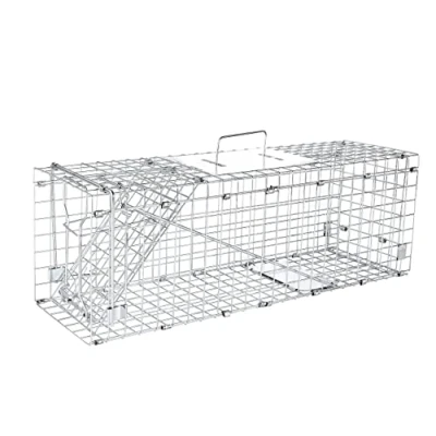 Afbeelding van Elbe marterval levend, levende martersval, dierenval van draad, gegalvaniseerd, bijtvast, kattenval, vossenval, konijnenval, wasbeerval, 61x18x21 cm, 1 valdeur, handvat, weerbestendig