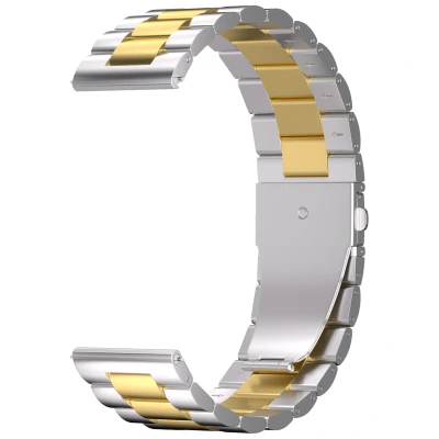 Afbeelding van Stalen bandje Universeel 22 mm aansluiting Zilver / Goud iMoshion Staal