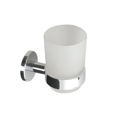 Afbeelding van Bekerhouder Sapho Samba Hangend Melkglas / Chroom