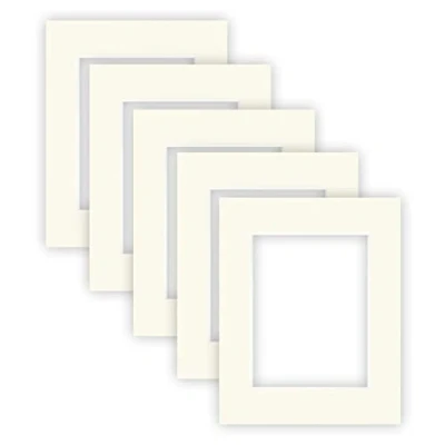 Afbeelding van nielsen Conservation Passepartout karton 1,5 mm set van 5 buitenformaat 24x30 cm voor beeldformaat 15x20 ivoorwit (roomwit) glad oppervlak