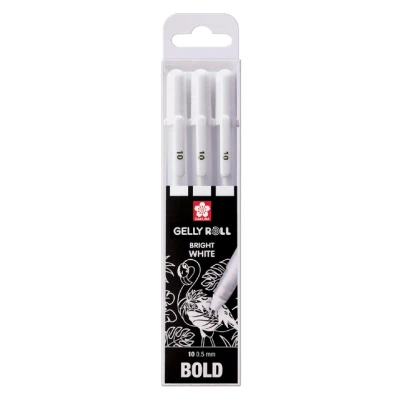 Afbeelding van Sakura Gelly Roll 3 gelpennen 0,5 mm wit