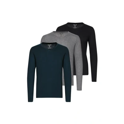 Afbeelding van Solid Sdbasil 3 PACK Longsleeve, Heren, Maat: Small, Multicoloured
