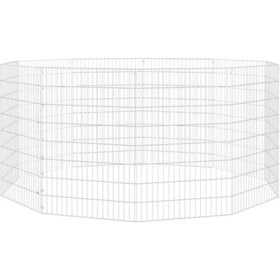 Afbeelding van vidaXL Konijnenkooi met 10 panelen 54x80 cm gegalvaniseerd ijzer