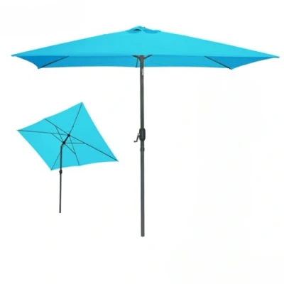 Afbeelding van 2X3MTR TURQUOISE KANTELPARASOL MET ALUMINIUM MAST EN STALEN FRAME
