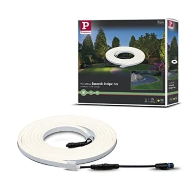 Afbeelding van Paulmann 94191 Plug &amp; Shine LED buitenverlichting strip incl. 1x31 watt IP67 dimbaar buitenshuis wit tuinverlichting kunststof 3000 K