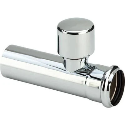 Afbeelding van Viega verlengpijp Ø 32 x 125 mm met mof en beluchter messing chroom
