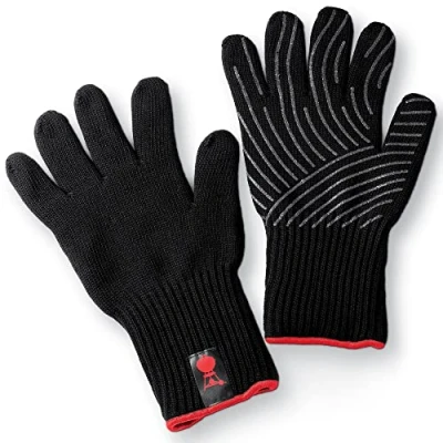 Afbeelding van Weber Premium Handschoenen Groot/Extra Groot Hittebestendige Werkhandschoenen &amp; Ovenhandschoenen Met Een Flexibele Siliconen Grip Hoogwaardige Barbecueaccessoires Zwart (6669) (6670)