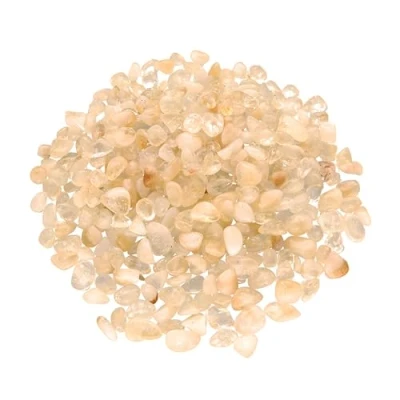 Afbeelding van Citrien (gebrand) mini trommelstenen 100 gram chips 3 mm diameter