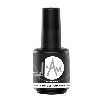 Afbeelding van I.Am Soak Off Matte Top Gel HEMA Free (15ml)
