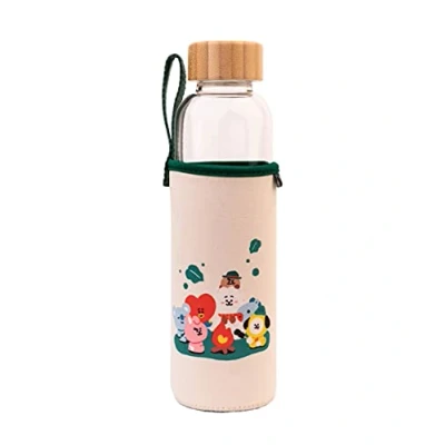 Afbeelding van Erik® Glazen Drinkfles BT21 Herbruikbare Fles 500 ml