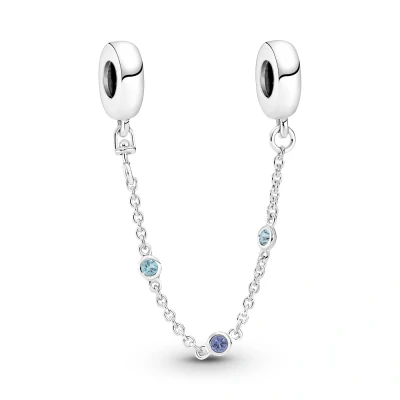 Afbeelding van Pandora 791688C01 05 Triple Blue Stone Veiligheidsketting