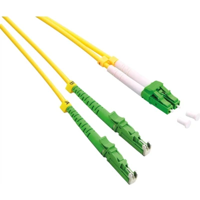 Afbeelding van ROLINE glasvezelkabel duplex 9/125µm OS2, LSH/LC, APC gepolijst, LSOH, geel, 1 m