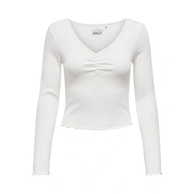 Afbeelding van ONLY Onlbetty Longsleeve, Dames, Maat: Large, Cloud dancer