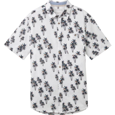 Afbeelding van TOM Tailor Overhemd, Heren, Maat: XXL, White multi palm design