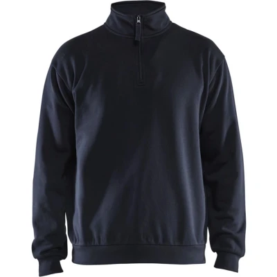 Afbeelding van Blaklader Sweatshirt met halve rits 3587 1169 Donker marineblauw 6XL