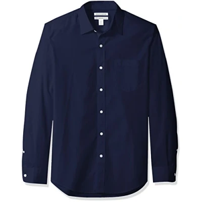 Afbeelding van Amazon Essentials Shirt met lange mouwen voor heren,marineblauw,S