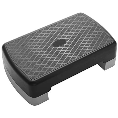 Afbeelding van Signature Fitness Verstelbare Workout Aerobic Stepper Step Platform Trainer, Mini, Zwart/Grijs