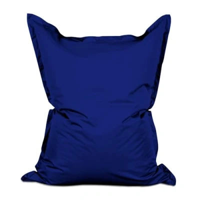 Afbeelding van Lumaland Zitzak XXL Grote Bean Bag Indoor &amp; Outdoor Reuzenzitzak 140x180cm 380L Weerbestendig, Waterdicht Robuust Wasbare hoes voor binnen en buiten Gezellig Zitkussen [Donkerblauw]