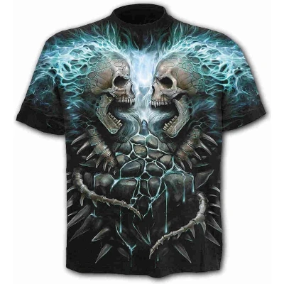 Afbeelding van Spiral Heren Tshirt S FLAMING SPINE Zwart