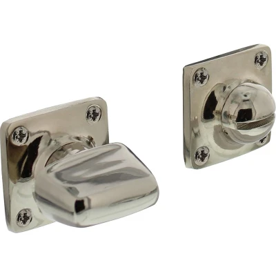 Afbeelding van WC sluiting vierkant rozet glanzend nikkel basic Per Set