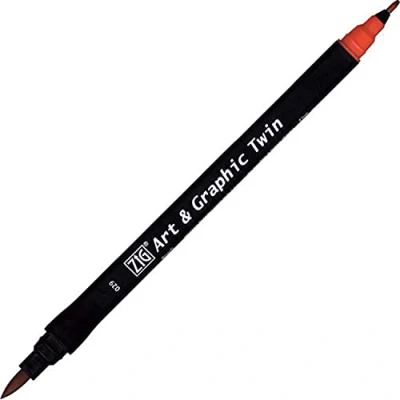 Afbeelding van ZIG Art &amp; Graphic Twin Tip brush marker Carmine Red