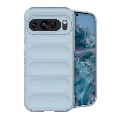 Afbeelding van Google Pixel 9 Hoesje Siliconen en TPU (zacht) iMoshion Softcase/Backcover Lichtblauw Telefoonhoesje