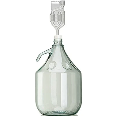 Afbeelding van Unbekannt Set 5 l fles + stop fermentatiebuisje wijnballon fermentatieballon glazen fermentatiecontainer