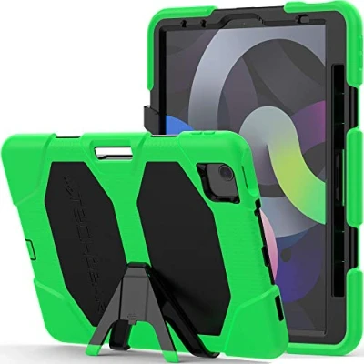 Afbeelding van TECHGEAR G SHOCK hoesje voor iPad Air 5/4 10,9 inch, 5e/4e generatie (Air 2022/2020) Stoere robuuste zware pantser schokbestendig survival met standaard kinderen scholen bouwers werkman
