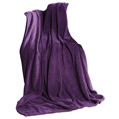 Afbeelding van CelinaTex Wollige knuffeldeken, 150 x 200 cm, lila, deken, bank, woondeken, zacht, microvezel, fleece, Oeko Tex tv deken