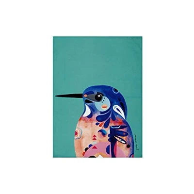 Afbeelding van Maxwell &amp; Williams Pete Cromer Vogels, Theedoek met IJsvogel, 100% Katoenen Keukendoek, 70 x 50 Centimeter GX0026