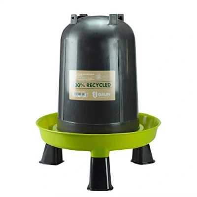 Afbeelding van Drinkbak voor gevogelte, kippendrinkbak, kwarteldrank met voeten, van gerecycled materiaal bajonetsluiting en ophanging (1,5 tot 10 liter), Made in Europe