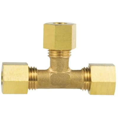 Afbeelding van Messing koppeling T stuk 8mm knel x