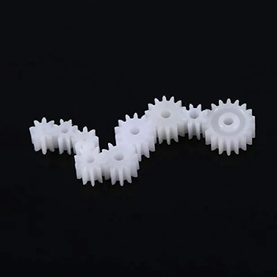 Afbeelding van 11 stuks plastic spindel slakken tandwiel set gesorteerde as voor vliegtuig auto vrachtwagen model robot motor DIY installatieset